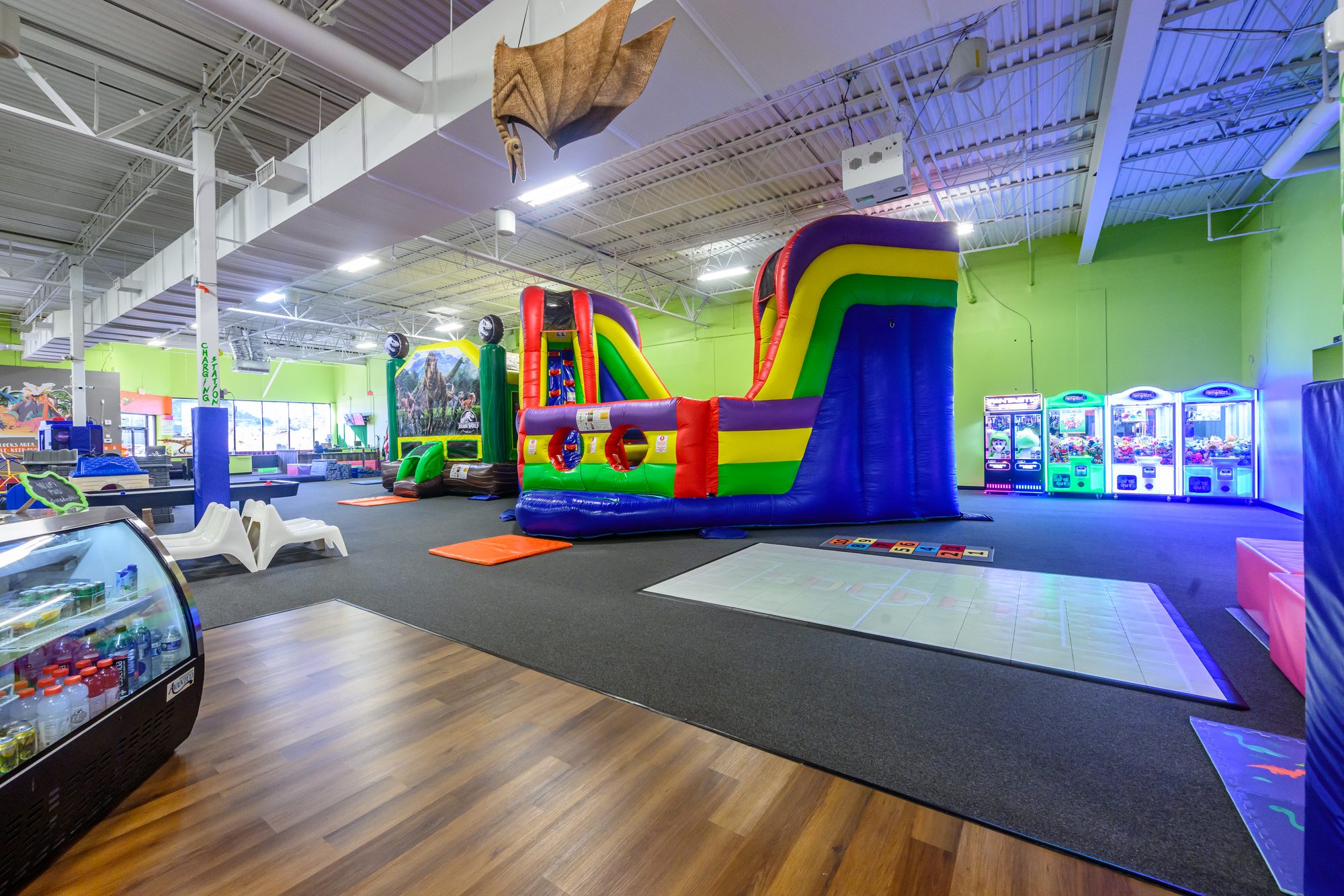 Showing bounce houses